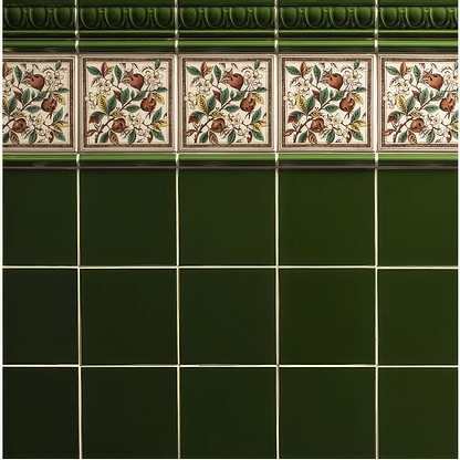 Edwardian Green Egg & Dart Moulding - Hyperion Tiles