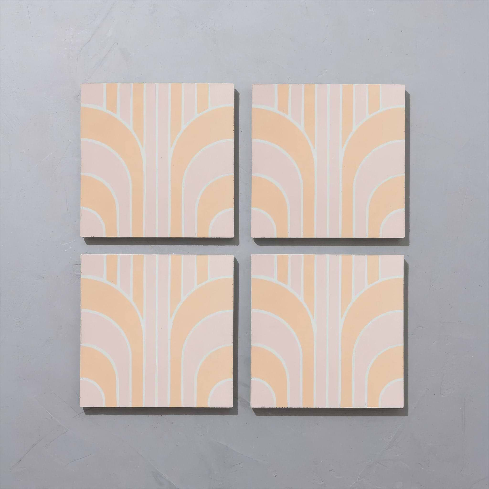 Art Deco Curve Blush Tile - Hyperion Tiles