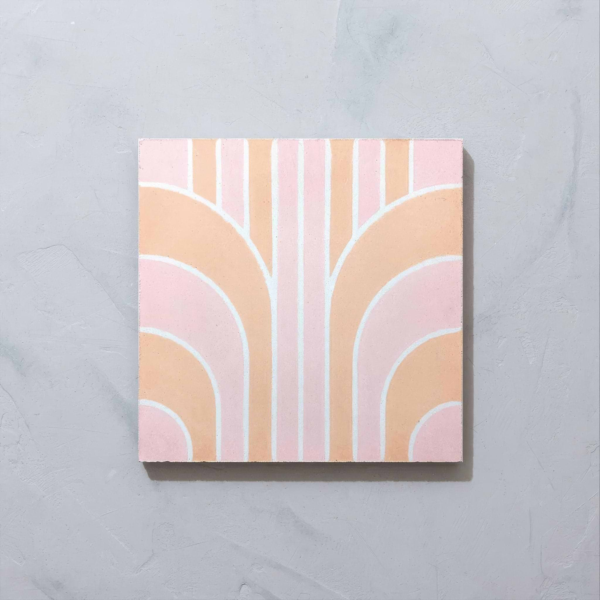 Art Deco Curve Blush Tile - Hyperion Tiles