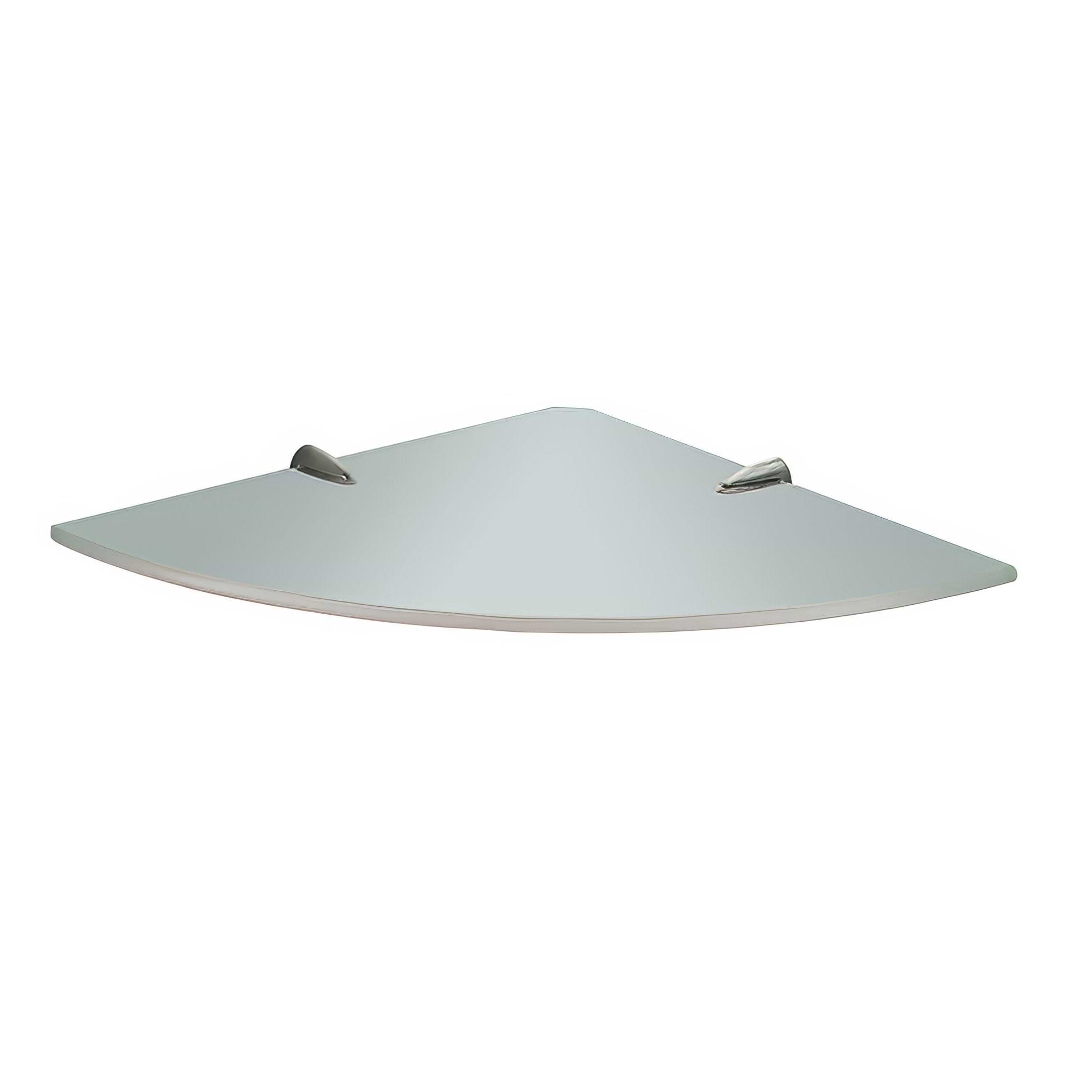 Artemis Corner Glass Shelf Chrome - Hyperion Tiles
