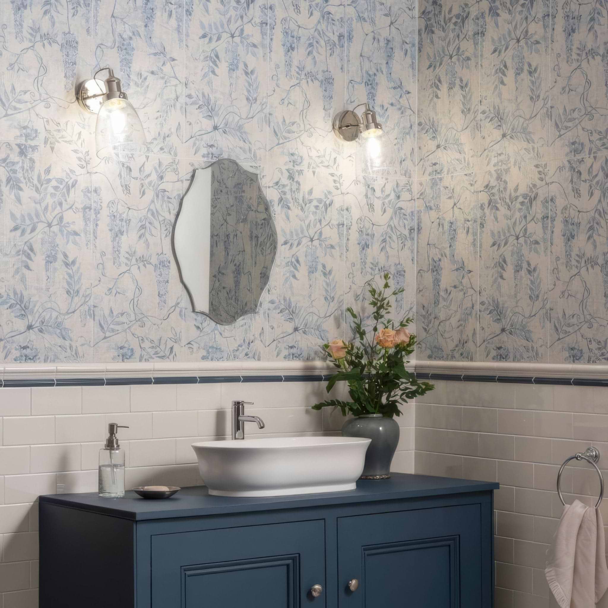 Ascot Blue Omega Dado - Hyperion Tiles