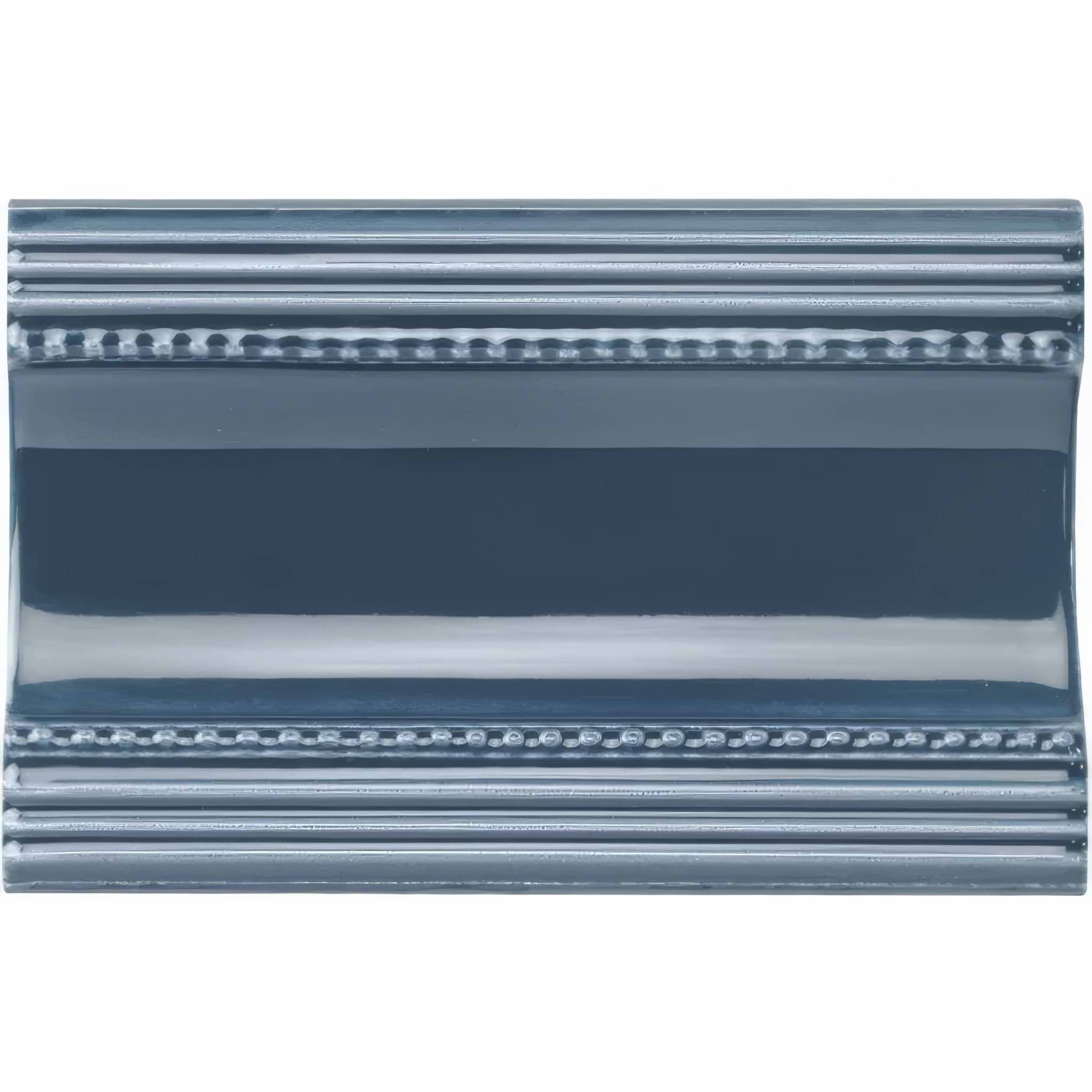 Ascot Blue Plain Cornice - Hyperion Tiles