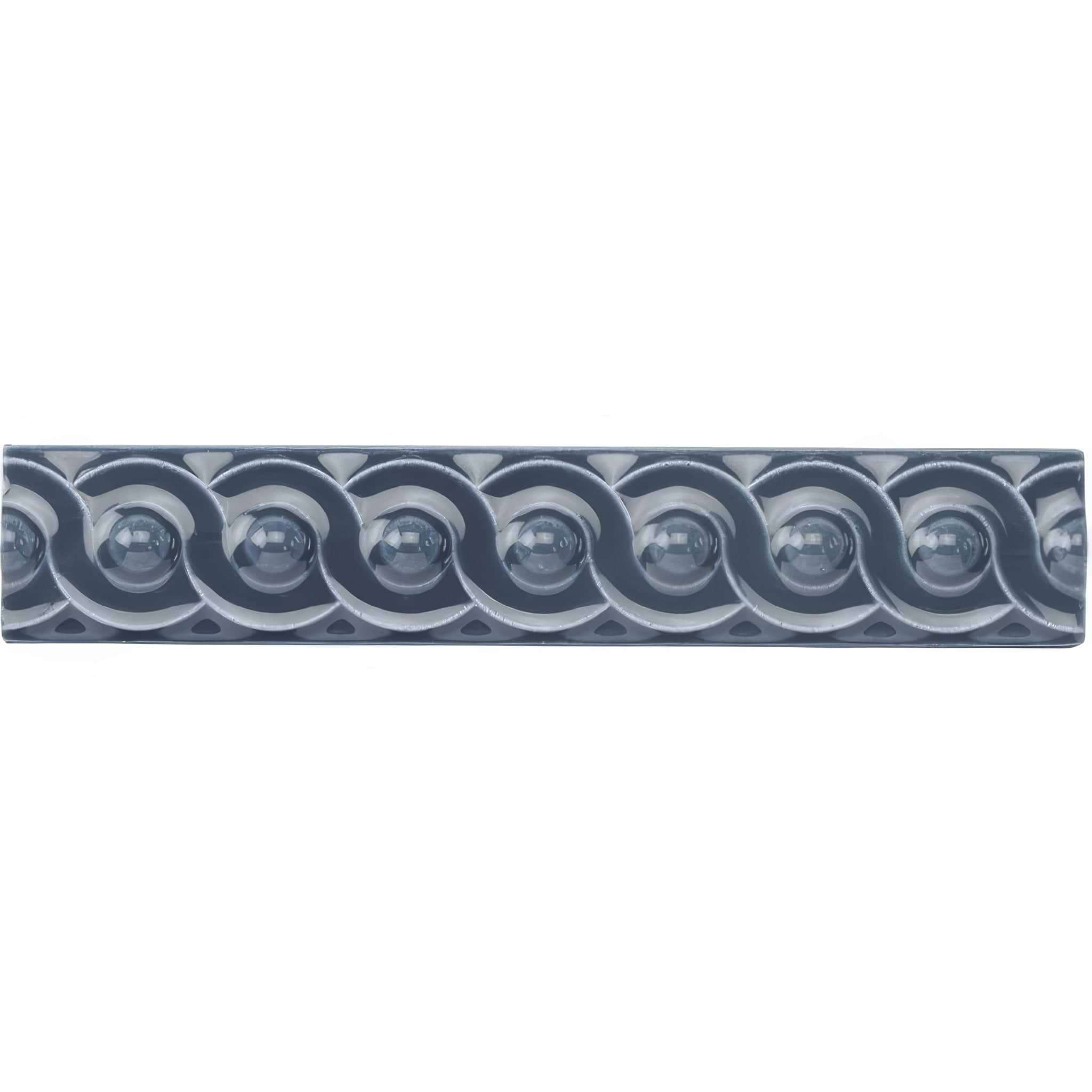 Ascot Blue Scroll Moulding - Hyperion Tiles