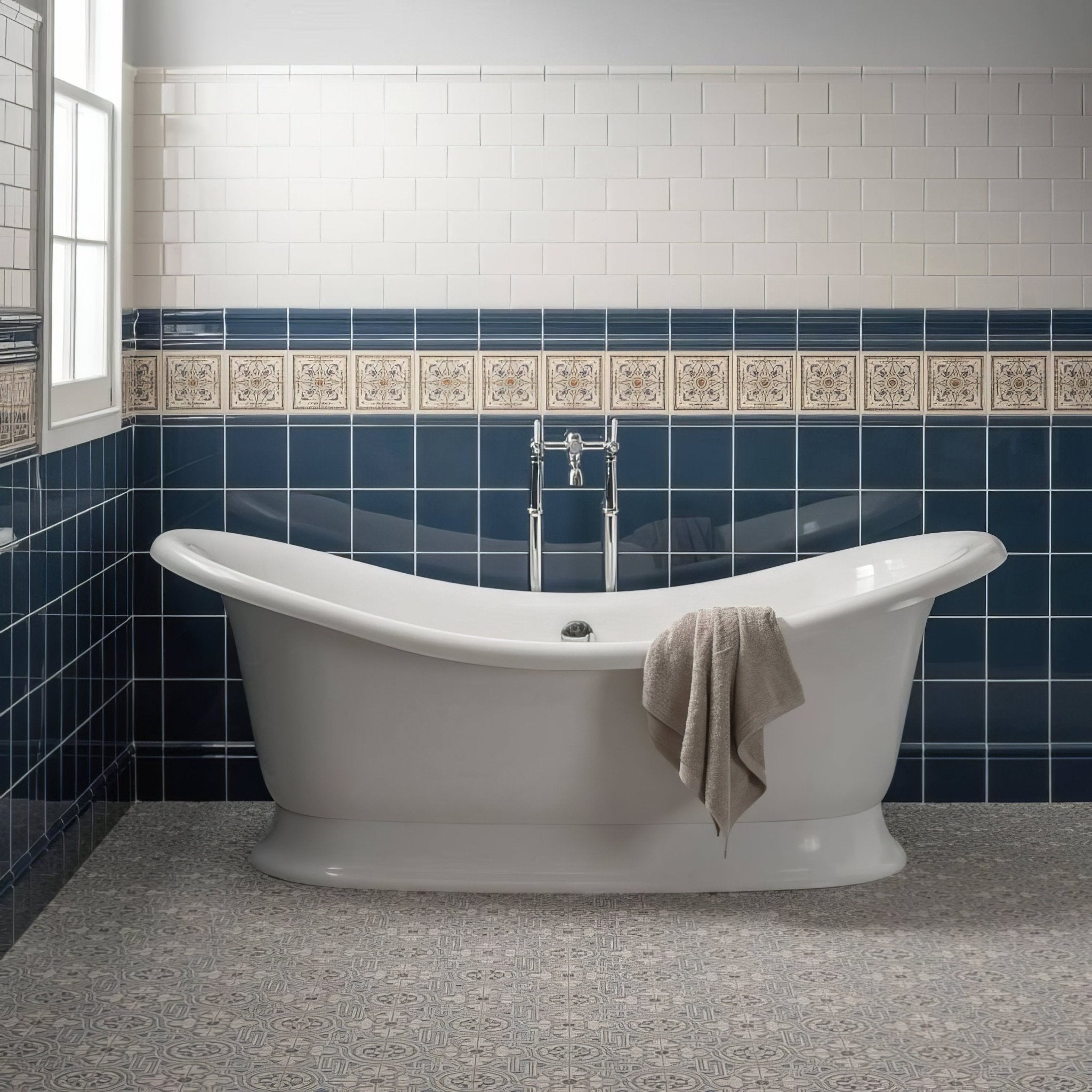 Ascot Blue Sigma Moulding - Hyperion Tiles