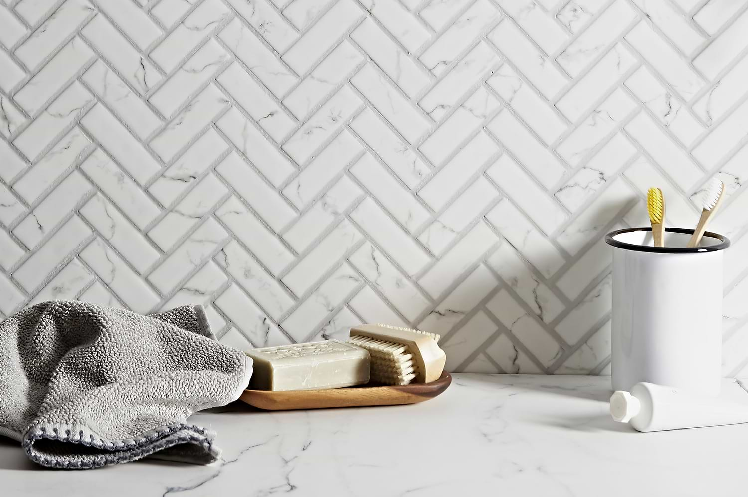 Aspen Herringbone Mosaic - Hyperion Tiles