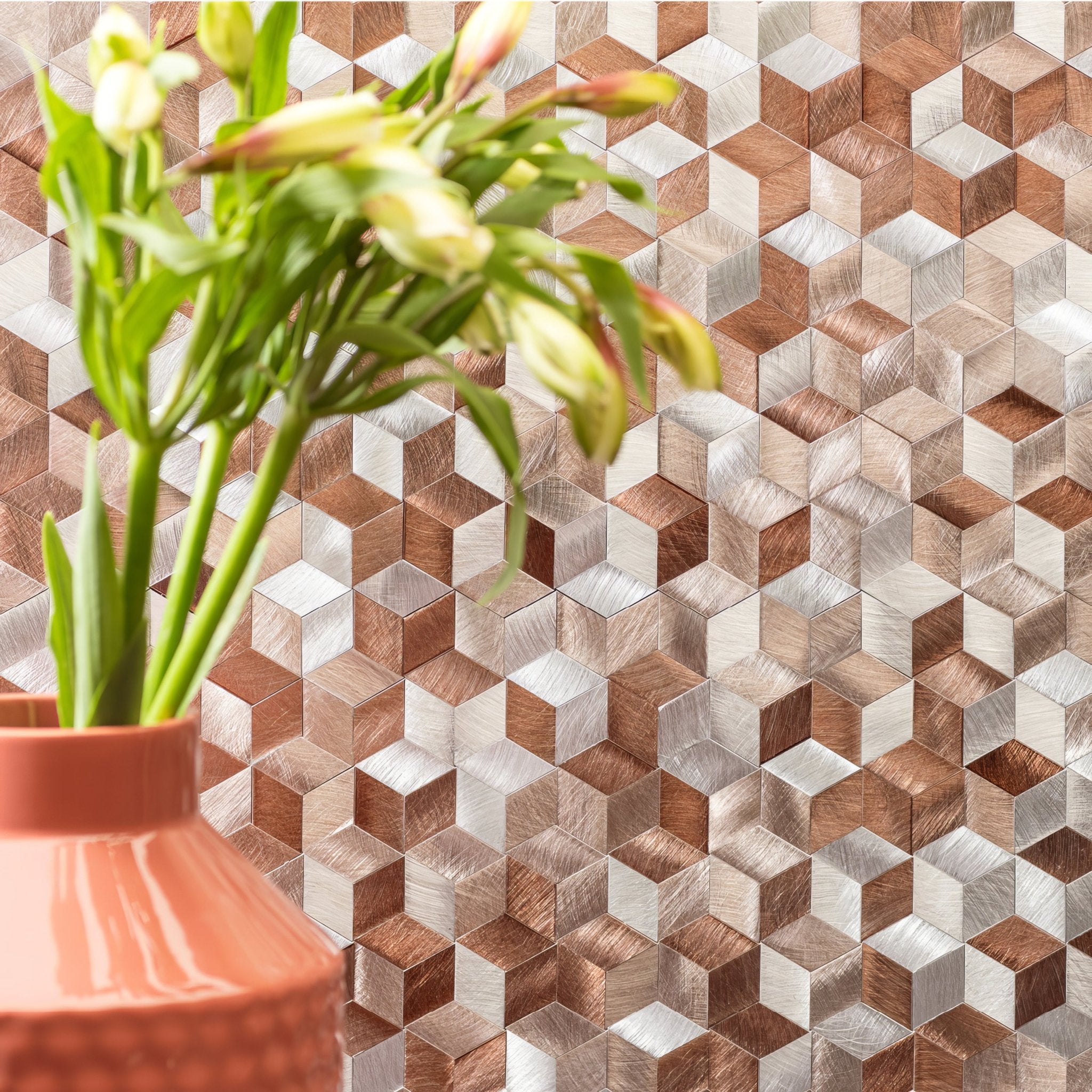 Astral Copper Aluminium Mosaic - Hyperion Tiles