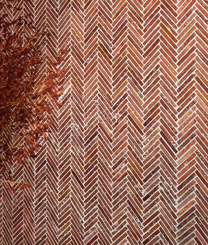 Athens Rosso Travertine Mosaic | Hyperion Tiles