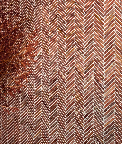 Athens Rosso Travertine Mosaic - Hyperion Tiles