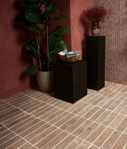 Athens Rosso Travertine Mosaic - Hyperion Tiles