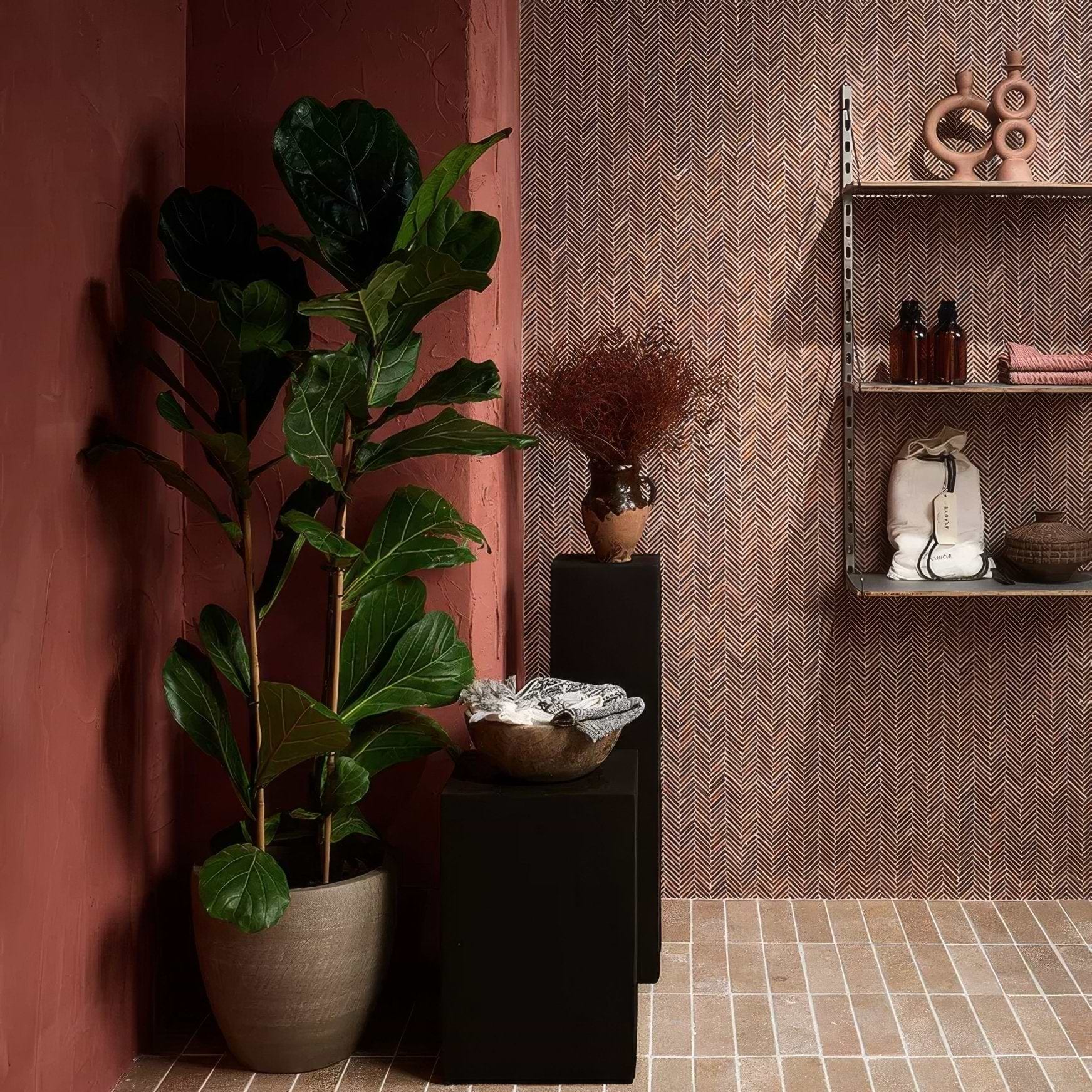 Athens Rosso Travertine Mosaic - Hyperion Tiles