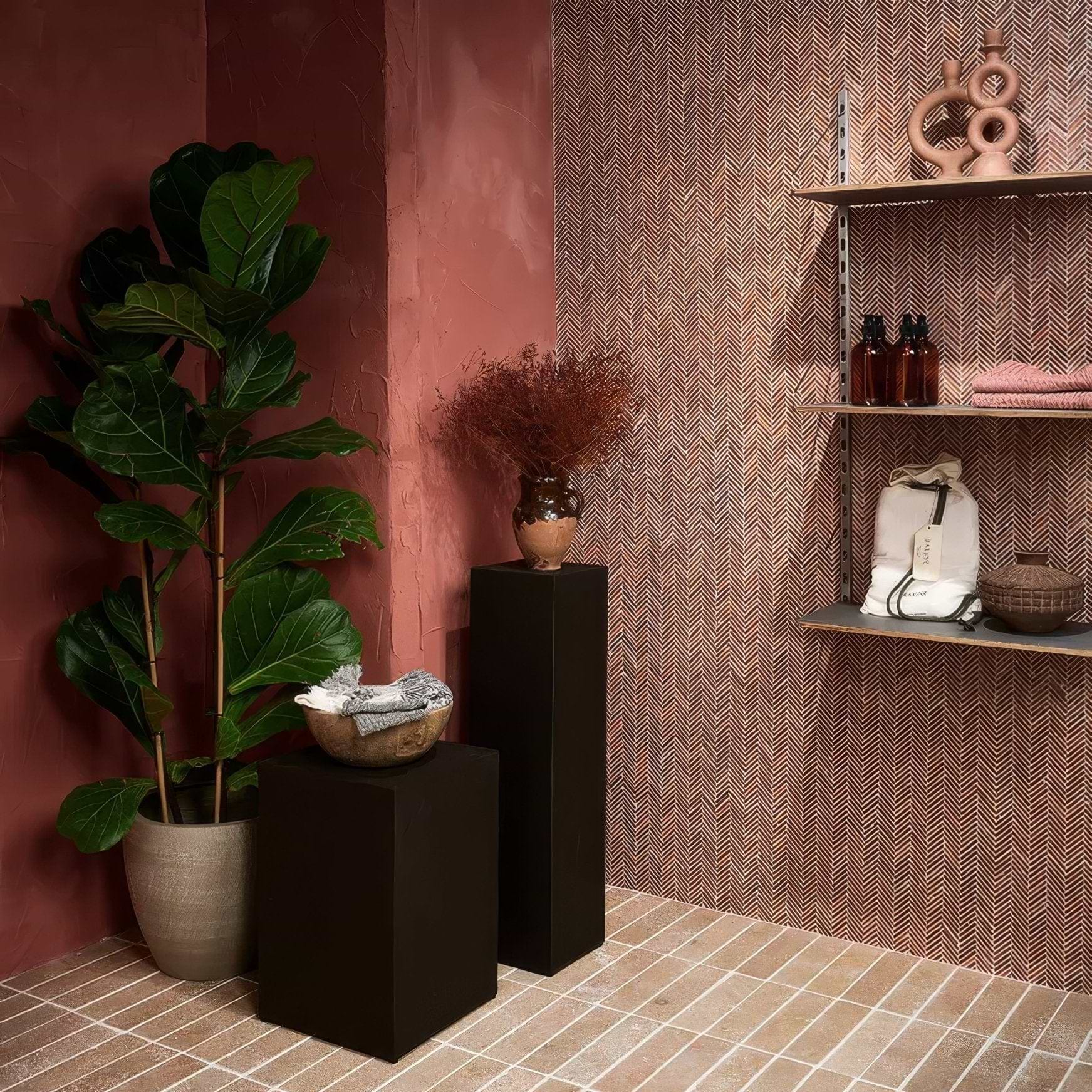 Athens Rosso Travertine Mosaic - Hyperion Tiles