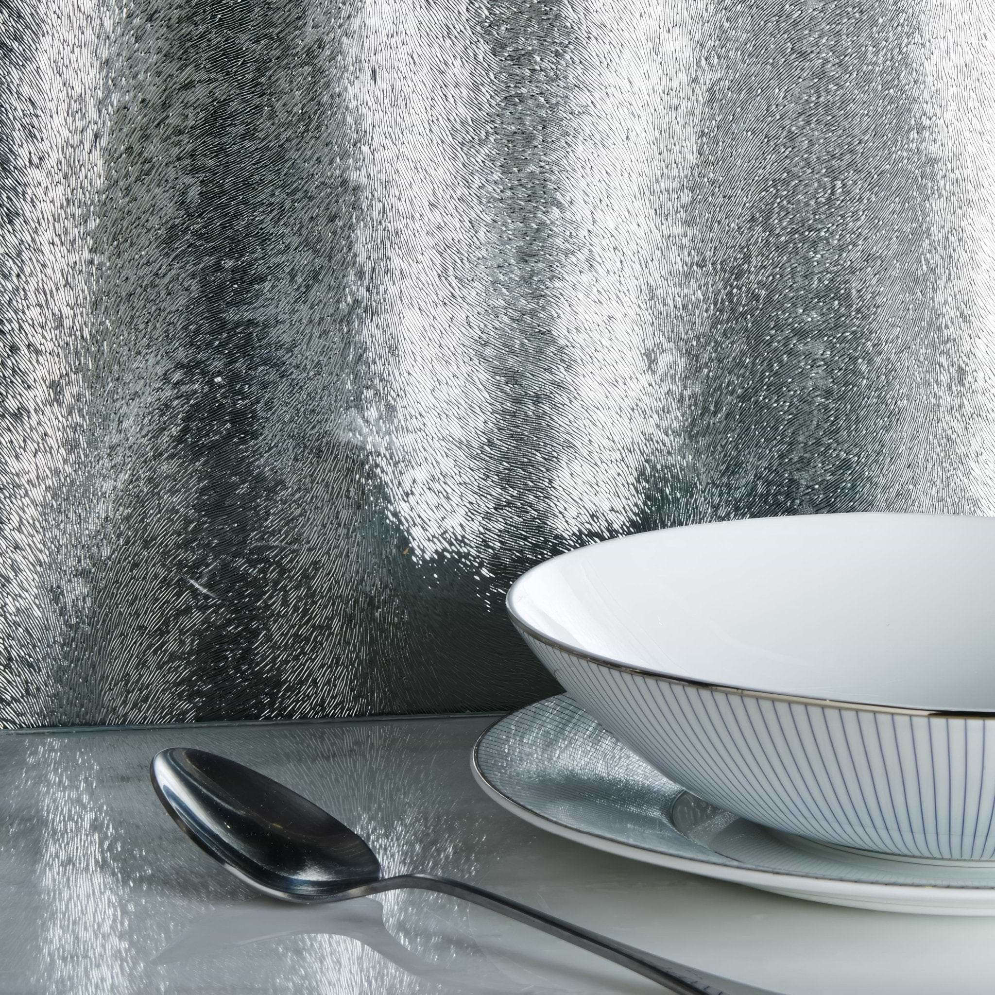 Aurora Borealis Dark Silver Decorative Glass - Hyperion Tiles