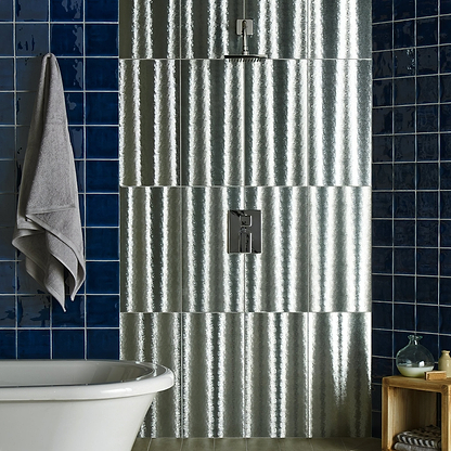 Aurora Borealis Silver Decorative Glass - Hyperion Tiles
