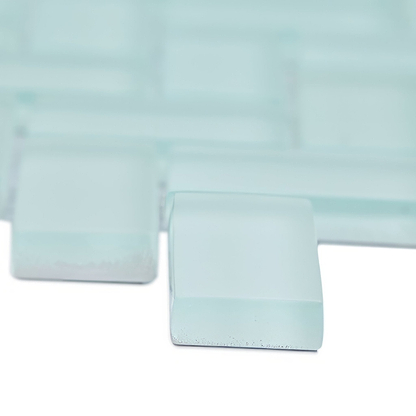 Aurora Herringbone Green Mosaic - Hyperion Tiles