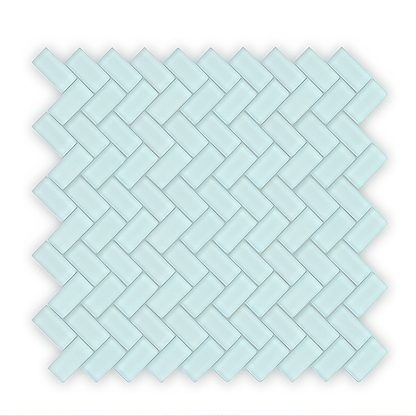 Aurora Herringbone Green Mosaic - Hyperion Tiles