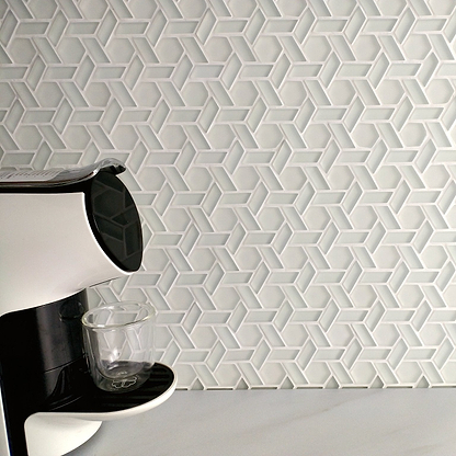 Aurora Woven White Mosaic - Hyperion Tiles
