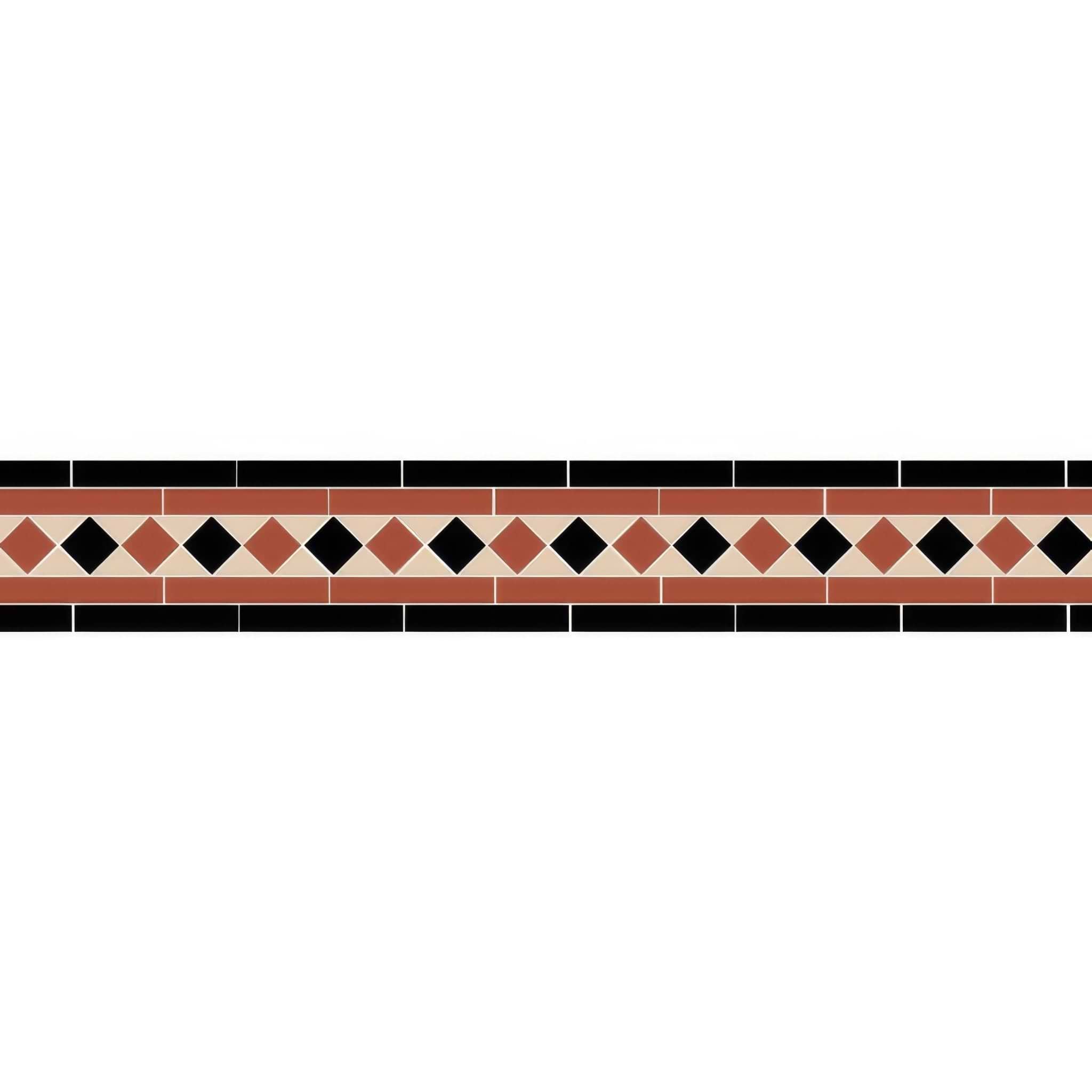 Austen Black Red and White - Hyperion Tiles