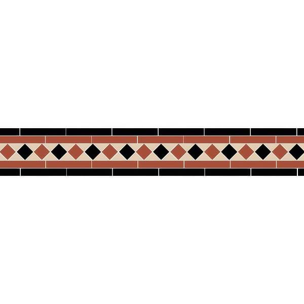 Austen Black Red and White - Hyperion Tiles