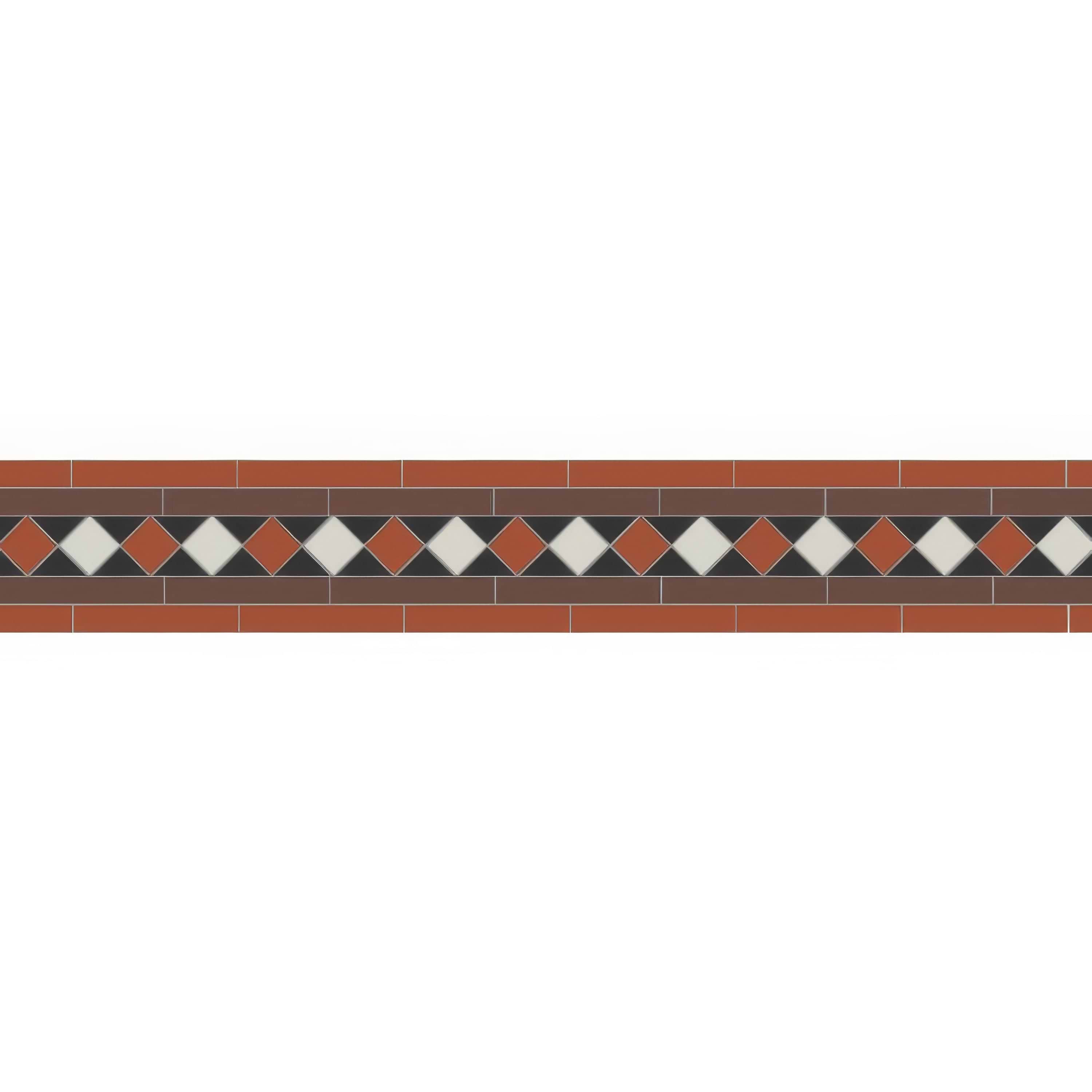 Austen Black, Brown, Red & Dover White By Hyperion Tiles