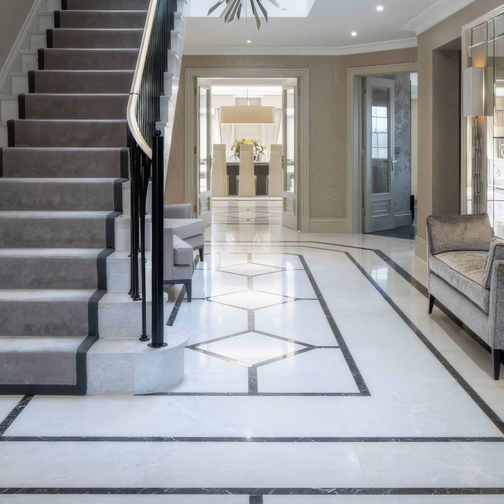 Avante Garde Marble Honed 45.7 x 45.7cm By Hyperion Tiles