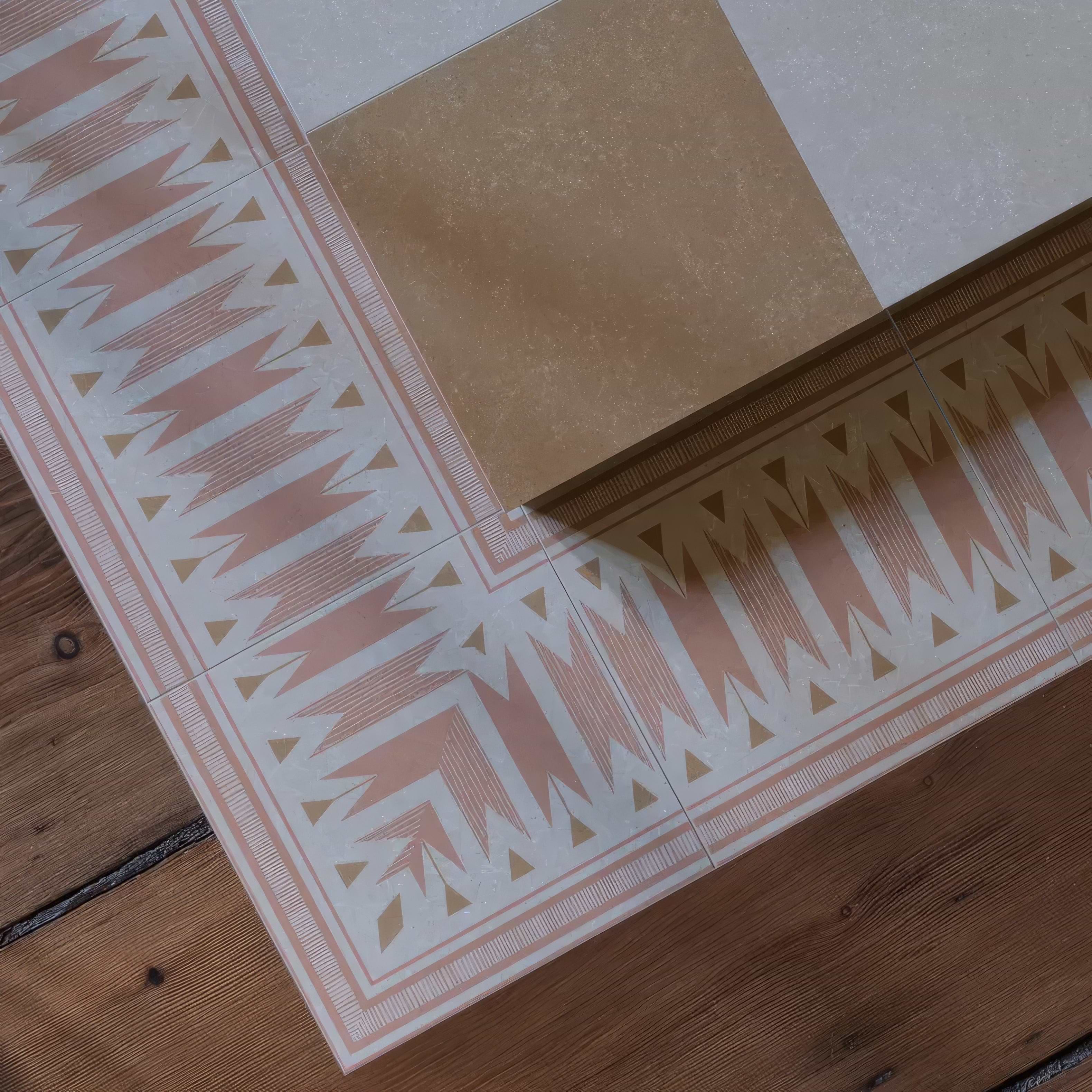 Adventuras Ziggy Border Terracotta Porcelain | Hyperion Tiles