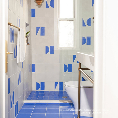 Azure Blue Square Tile - Hyperion Tiles
