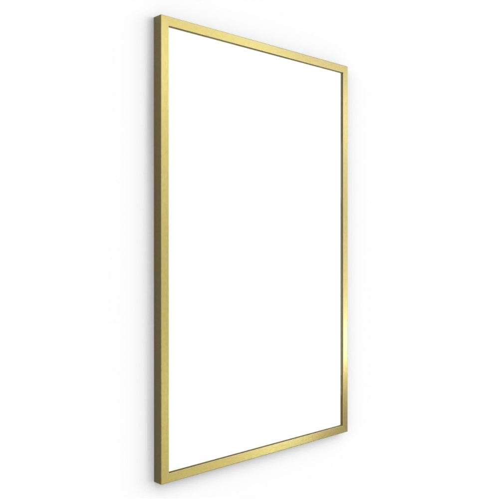 Docklands Rectangular Mirror 50x80cm Brushed Brass - Hyperion Tiles