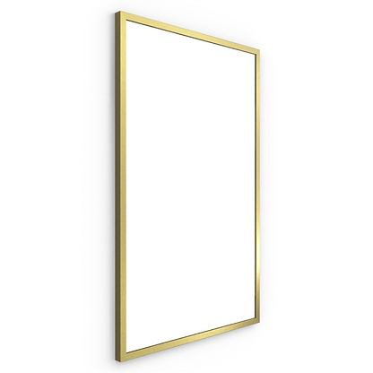 Docklands Rectangular Mirror 50x80cm Brushed Brass - Hyperion Tiles