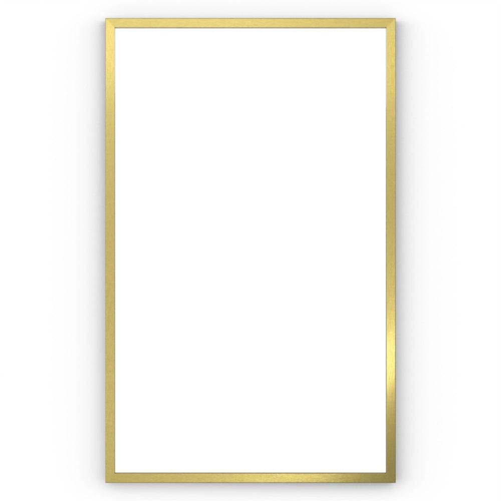 Docklands Rectangular Mirror 50x80cm Brushed Brass - Hyperion Tiles