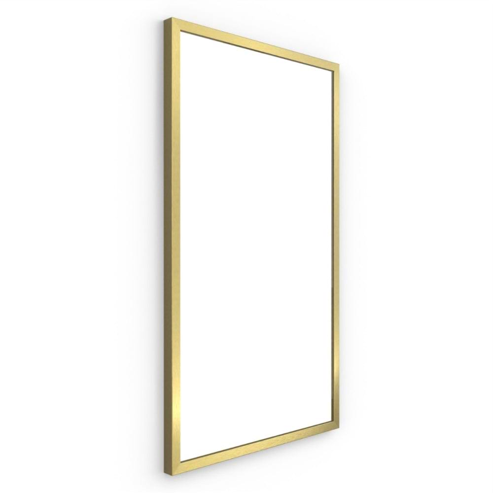 Docklands Rectangular Mirror 40x70cm Brushed Brass - Hyperion Tiles