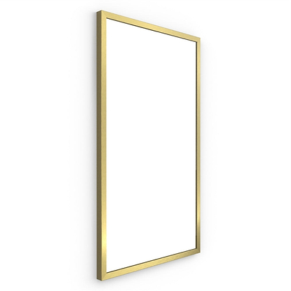 Docklands Rectangular Mirror 40x70cm Brushed Brass - Hyperion Tiles