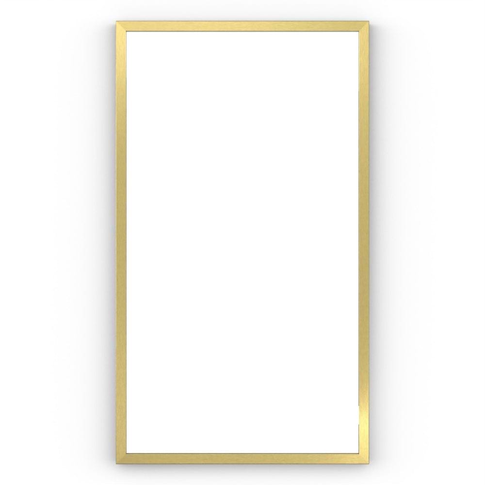Docklands Rectangular Mirror 40x70cm Brushed Brass - Hyperion Tiles
