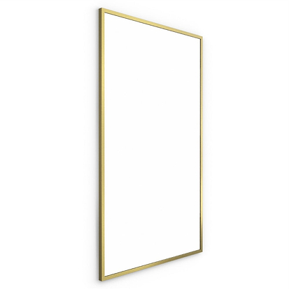 Docklands Rectangular Mirror 120x70cm Brushed Brass - Hyperion Tiles