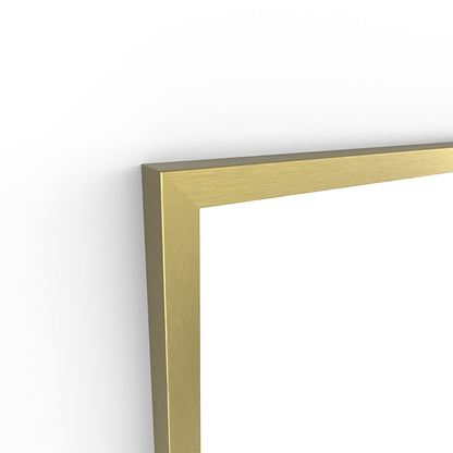 Docklands Rectangular Mirror 120x70cm Brushed Brass - Hyperion Tiles