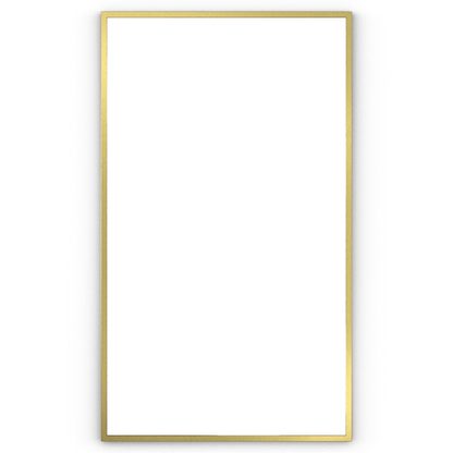 Docklands Rectangular Mirror 120x70cm Brushed Brass - Hyperion Tiles