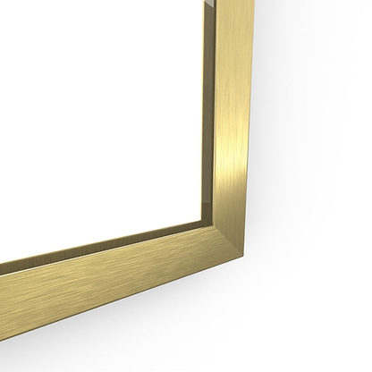 Docklands Rectangular Mirror 120x70cm Brushed Brass - Hyperion Tiles