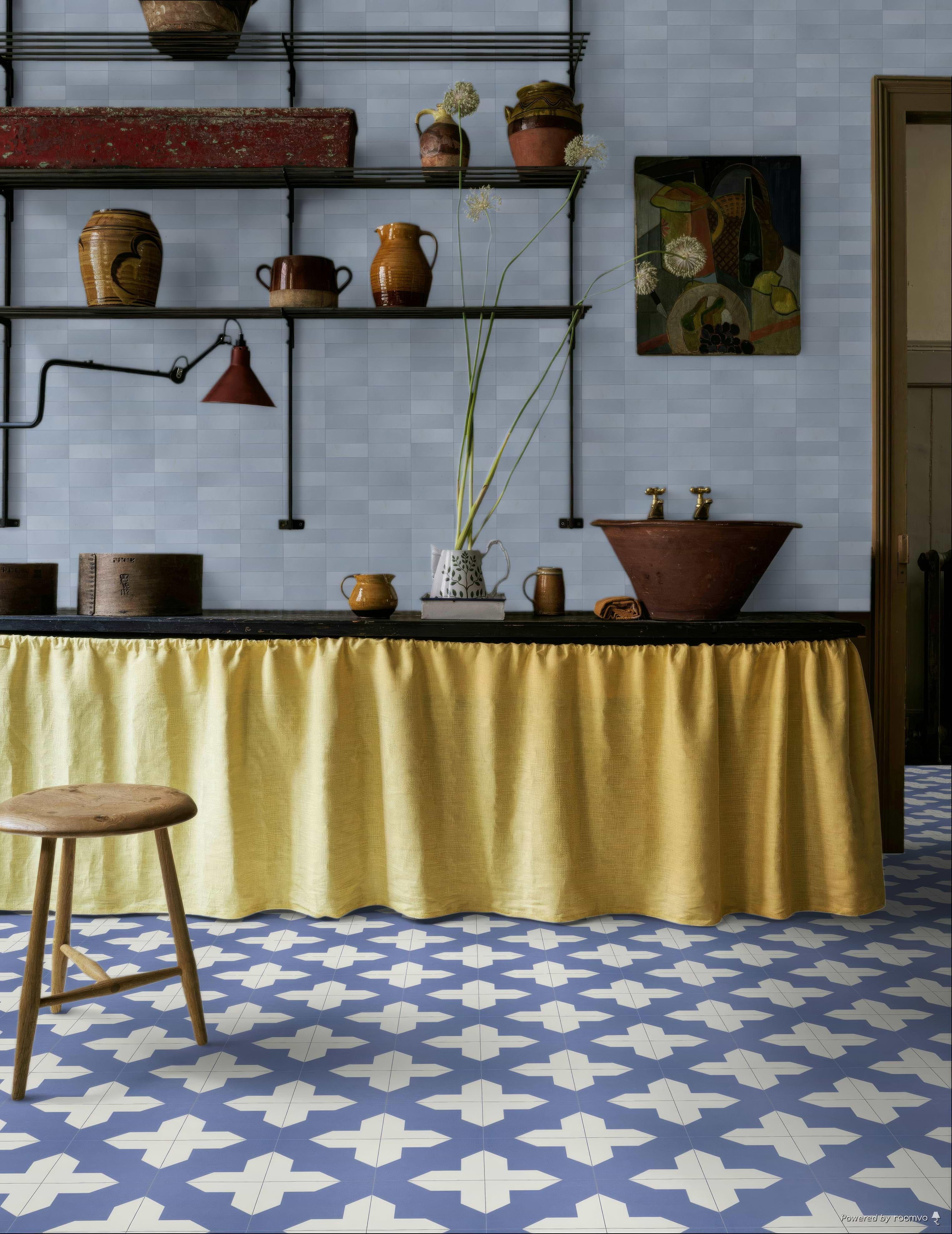 Medina Cornflower Blue Bejmat By Hyperion Tiles