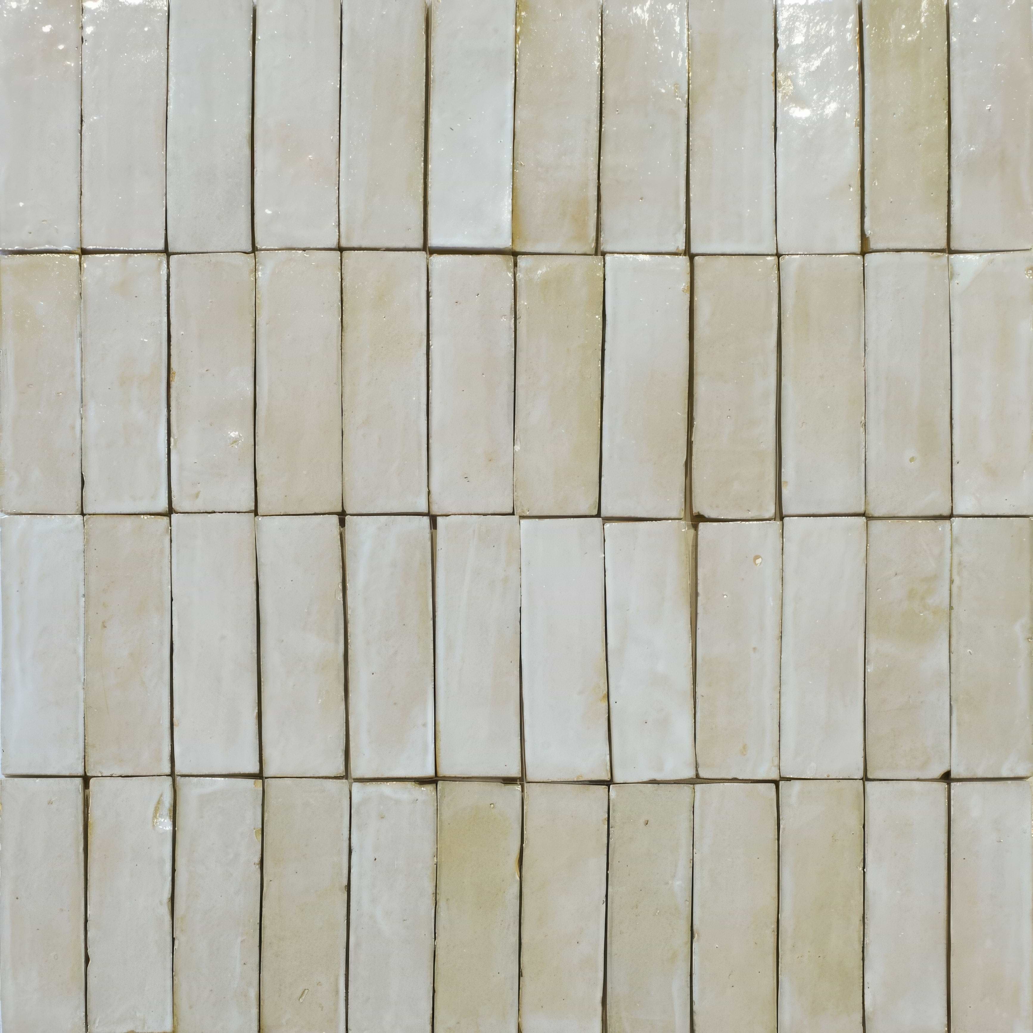 Medina Cloudy White Zellige Rectangle By Hyperion Tiles