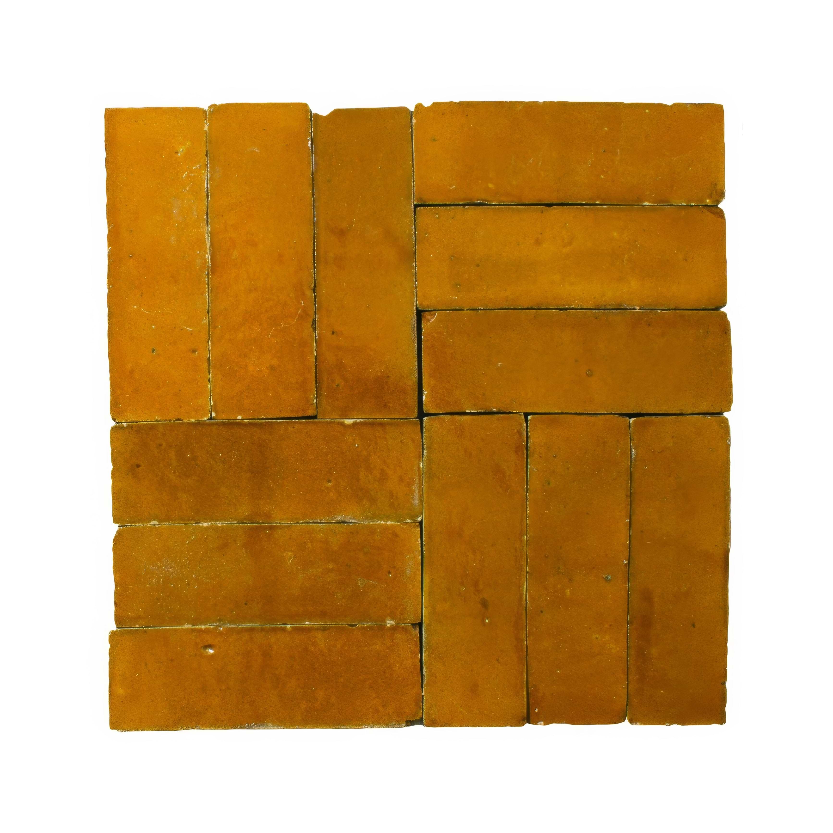 Medina Ochre Zellige Rectangle By Hyperion Tiles
