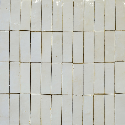 Medina Pure White Zellige Rectangle By Hyperion Tiles