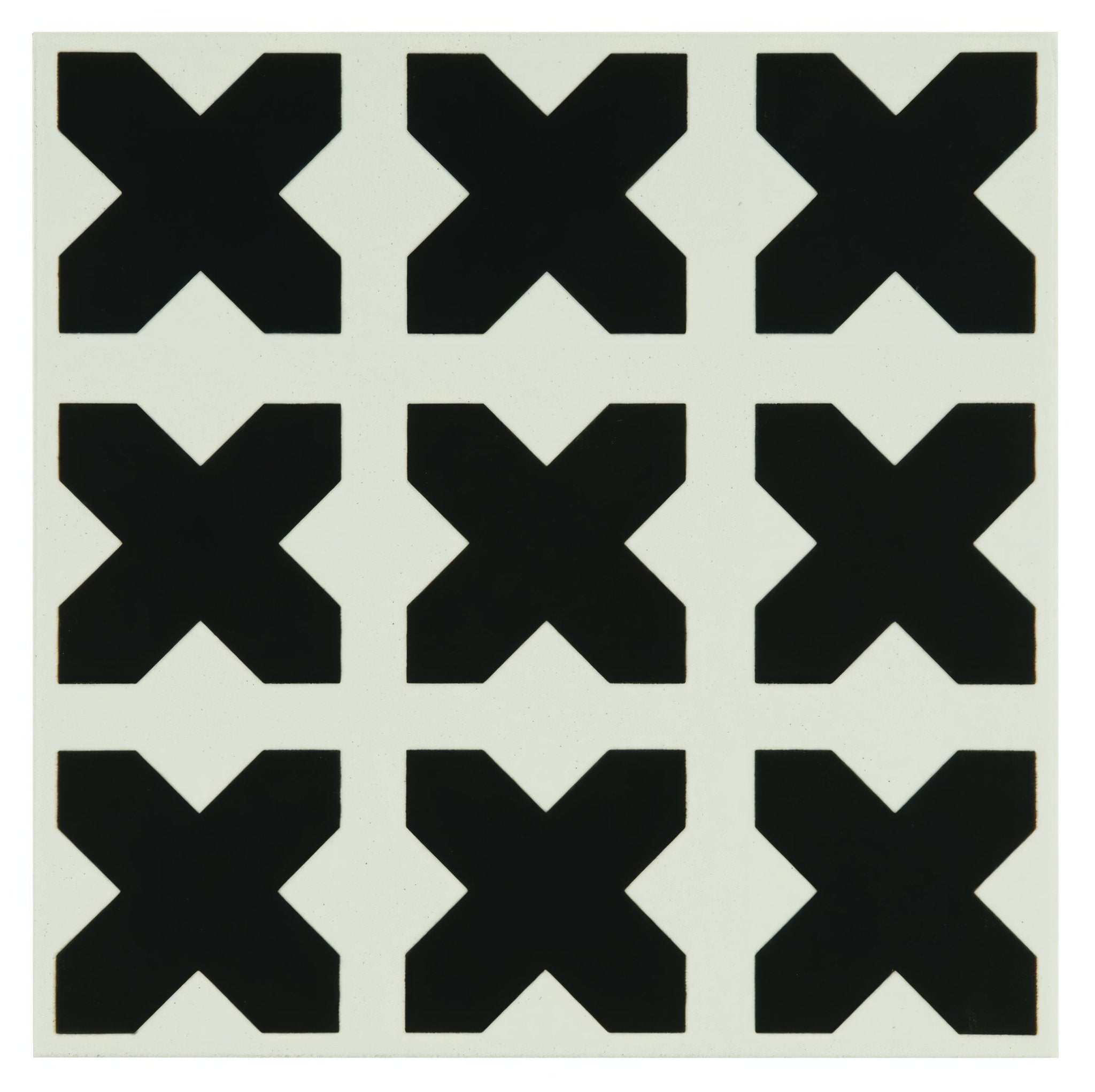 Babylonian Black on Dover White - Hyperion Tiles