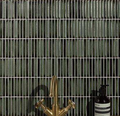 Bamboo Lustre Porcelain Mosaic Forest - Hyperion Tiles