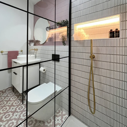 Bamboo Porcelain Mosaic White - Hyperion Tiles