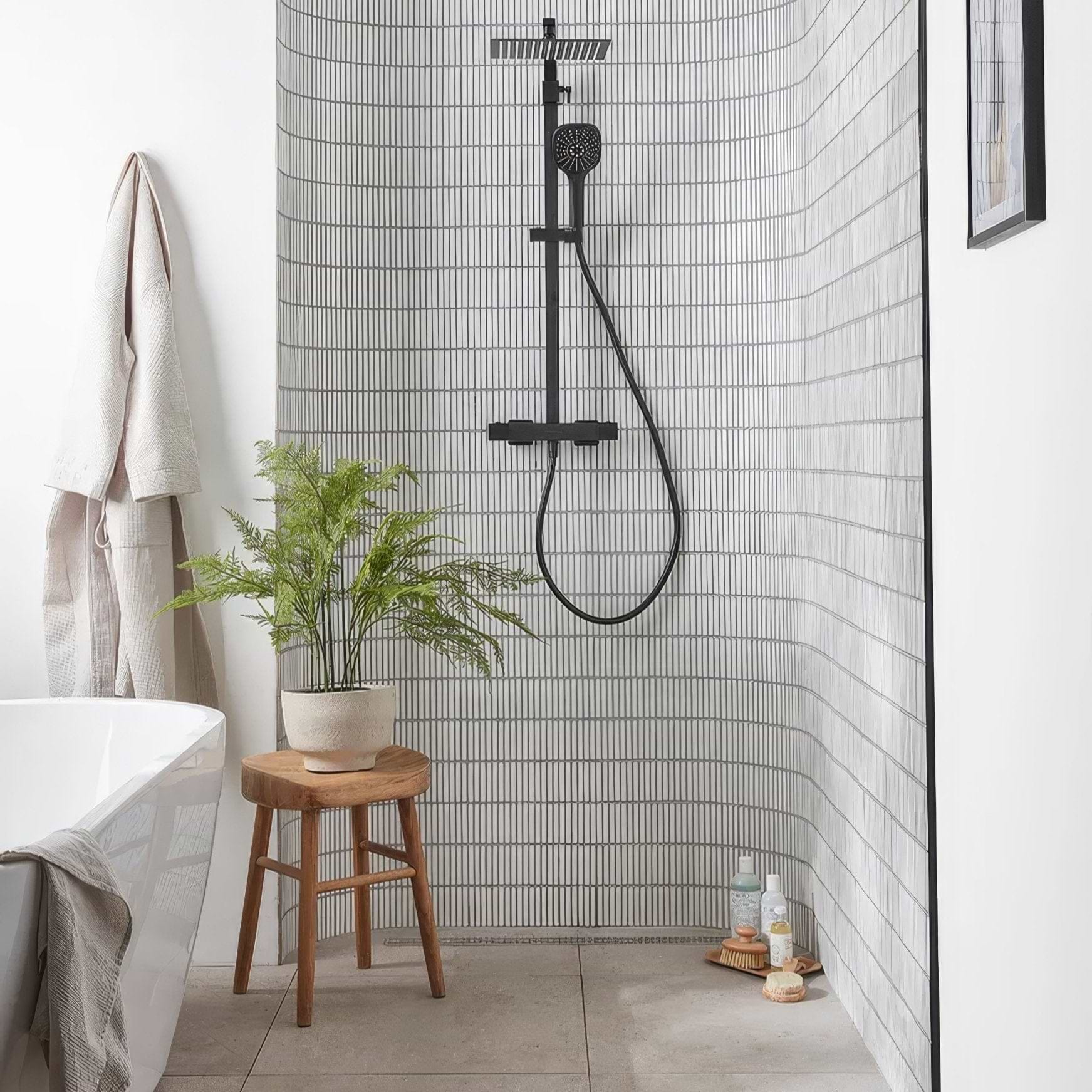 Bamboo Porcelain Mosaic White - Hyperion Tiles
