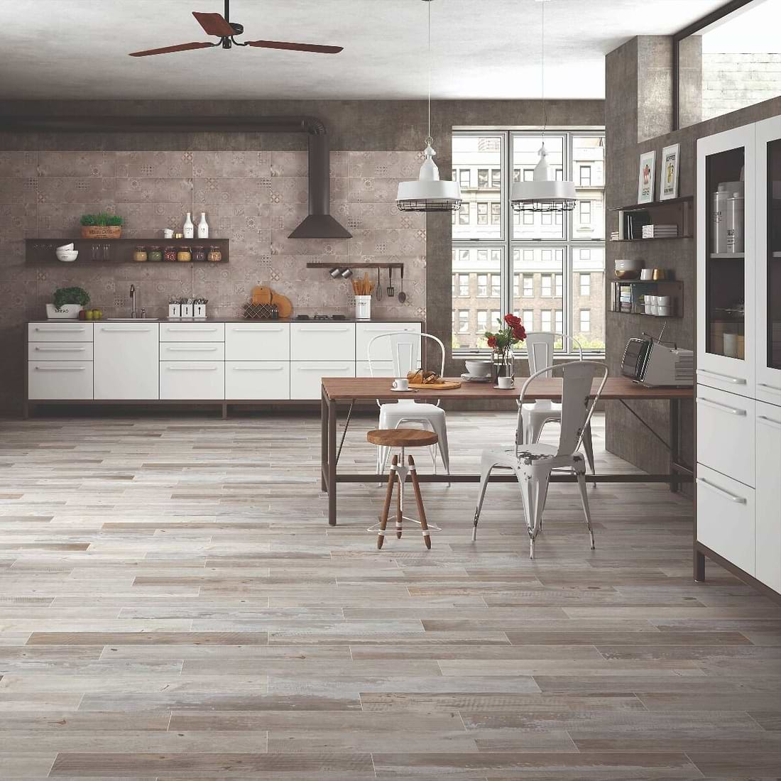 Barnwood Silver Tiles