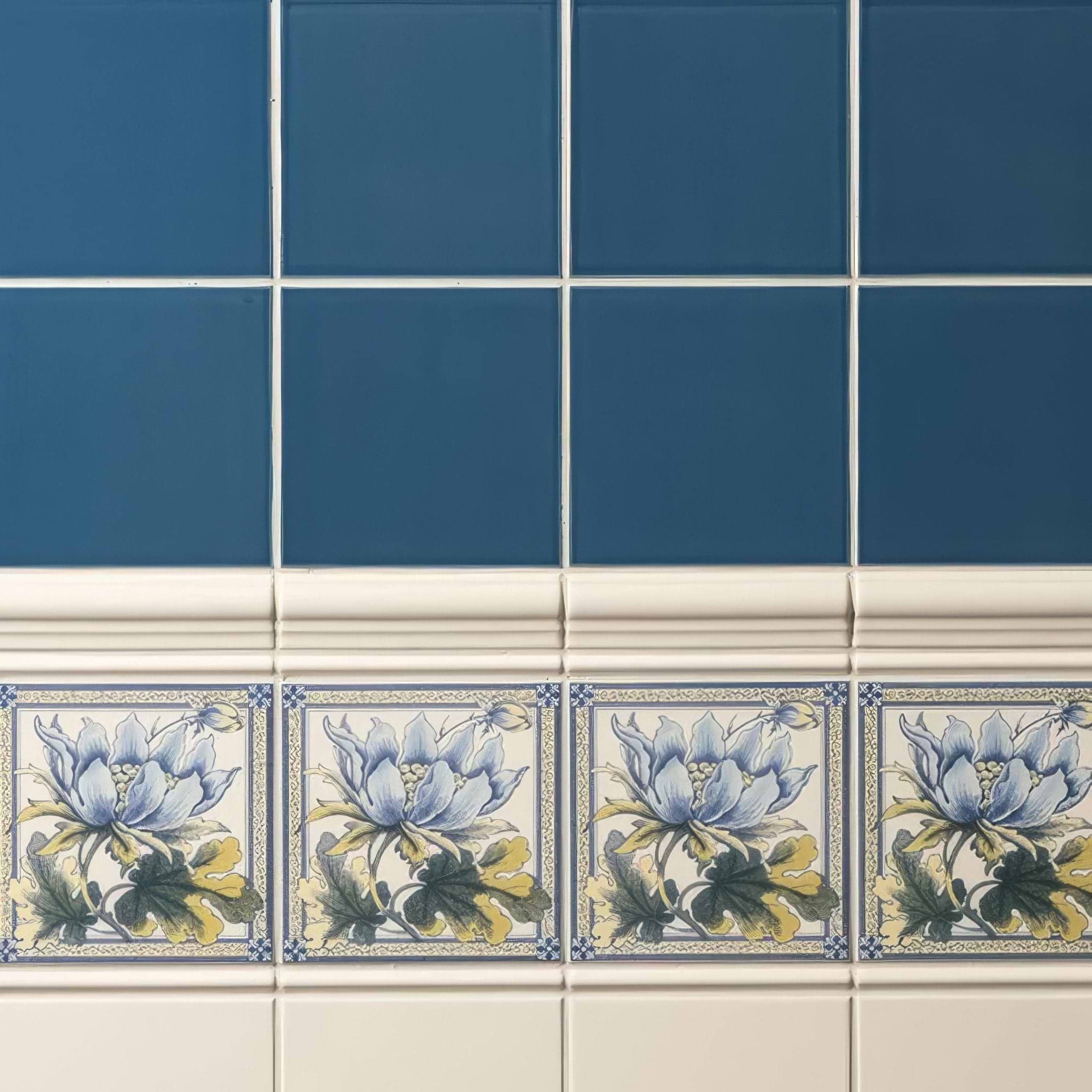 Baroque Blue Field Tile - Hyperion Tiles