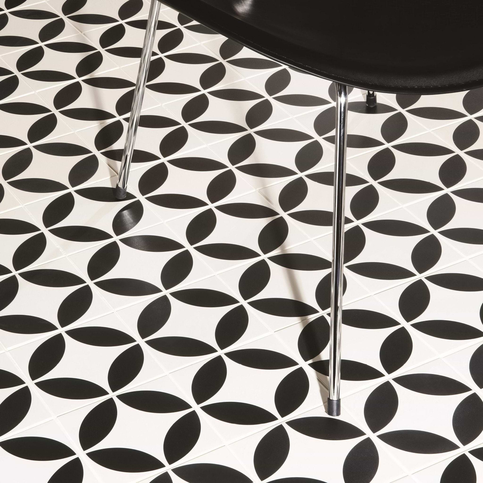 Bavaria Black on Dover White - Hyperion Tiles