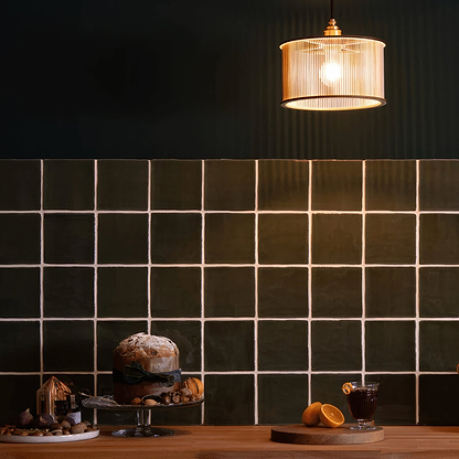 Bay Green Glazed Square Tile - Hyperion Tiles