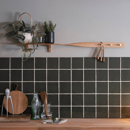 Bay Green Glazed Square Tile - Hyperion Tiles