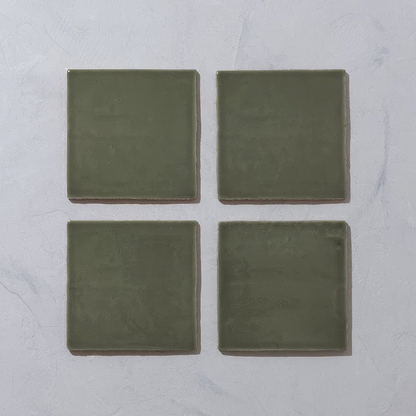 Bay Green Glazed Square Tile - Hyperion Tiles